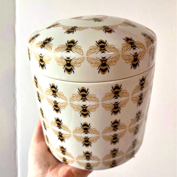 Other - Bee Patterned Ceramic Cookie Jar